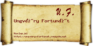 Ungváry Fortunát névjegykártya